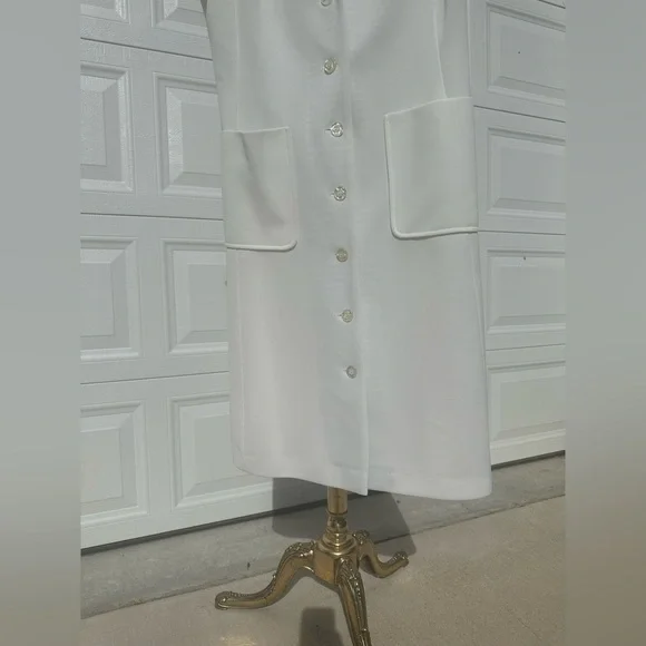 Vtg 1960’s David Crystal For Bergdorf Goodman New York White T Shirt Dress 12 - Picture 6 of 11